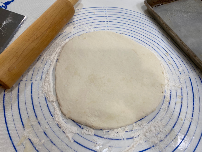 Roll out the biscuit dough