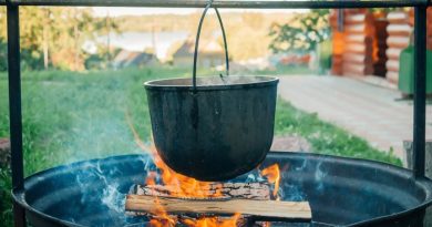 Cooking Over A Fire Outdoors