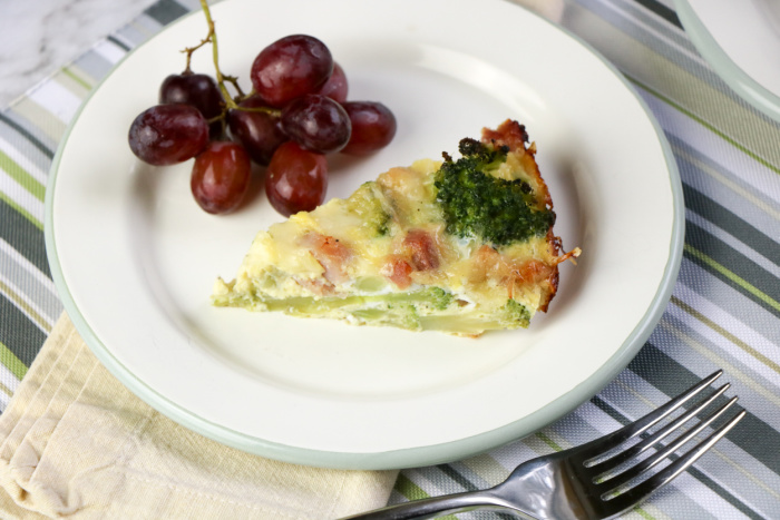 Ham and Cheese Crustless Quiche Recipe