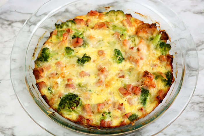 Ham and Cheese Crustless Quiche Recipe