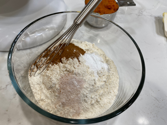 Mixing the dry ingredients