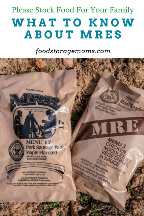 MREs For various meals.