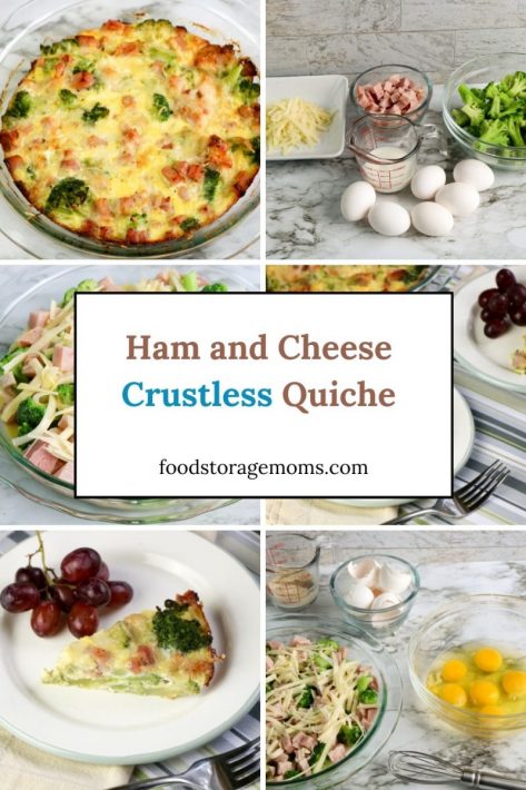Ham and Cheese Crustless Quiche