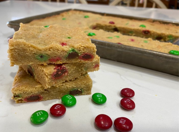 The Very Best M & M Cookie Bar Recipe