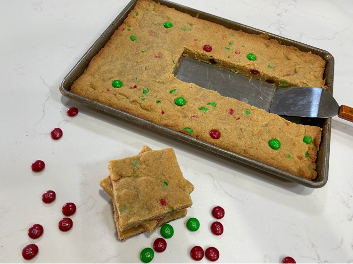 The Very Best M & M Cookie Bar Recipe