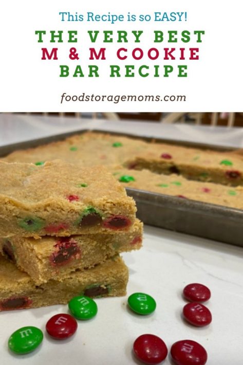 The Very Best M & M Cookie Bar Recipe