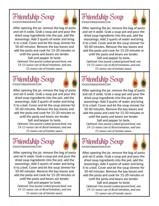 Friendship Soup Mix in a Jar Recipe Recipe