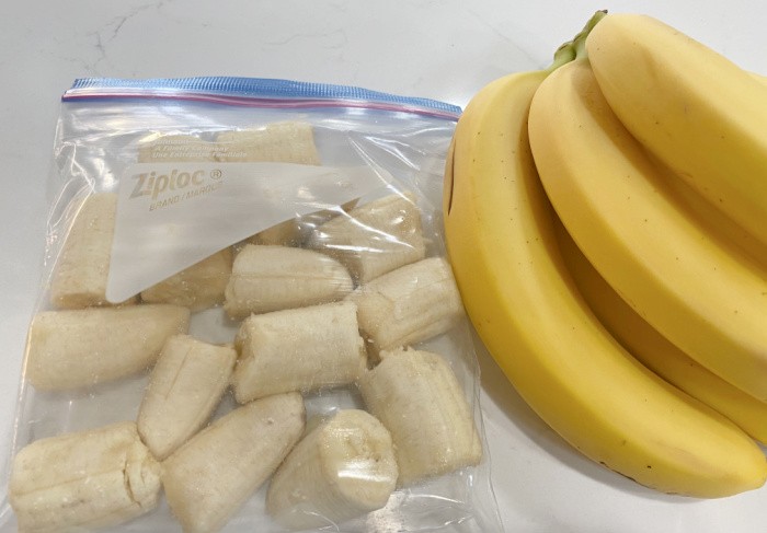 Freeze Bananas in Chunks