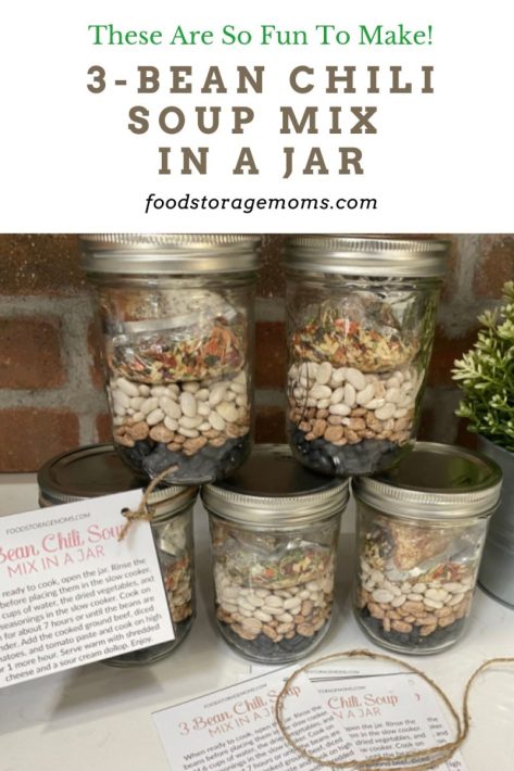 Jars of Bean Soup Ready To Make for Dinner