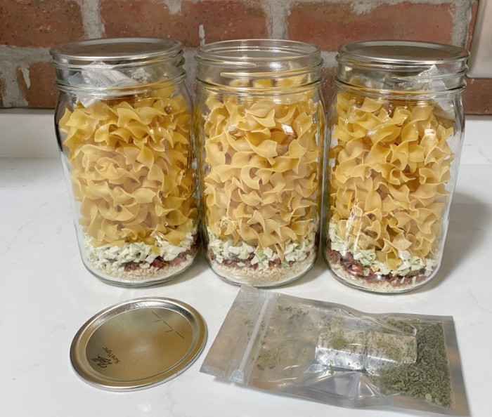 Easy Chicken Noodle Soup Mix in a Jar - Food Storage Moms