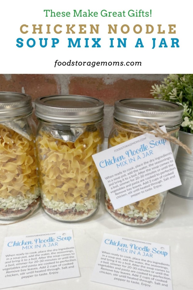 Easy Chicken Noodle Soup Mix in a Jar Food Storage Moms