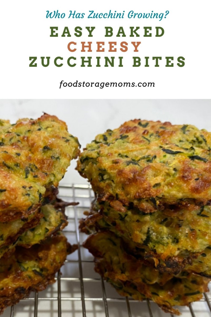 Easy Baked Cheesy Zucchini Bites - Food Storage Moms