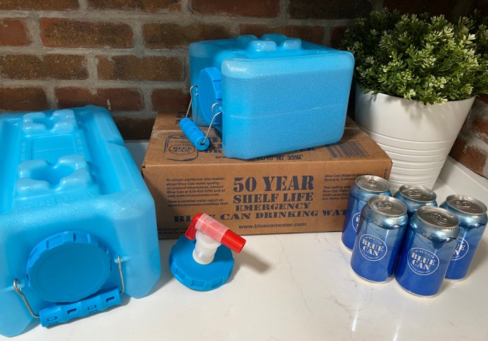 Blue Can 50 Year Shelf Life Water