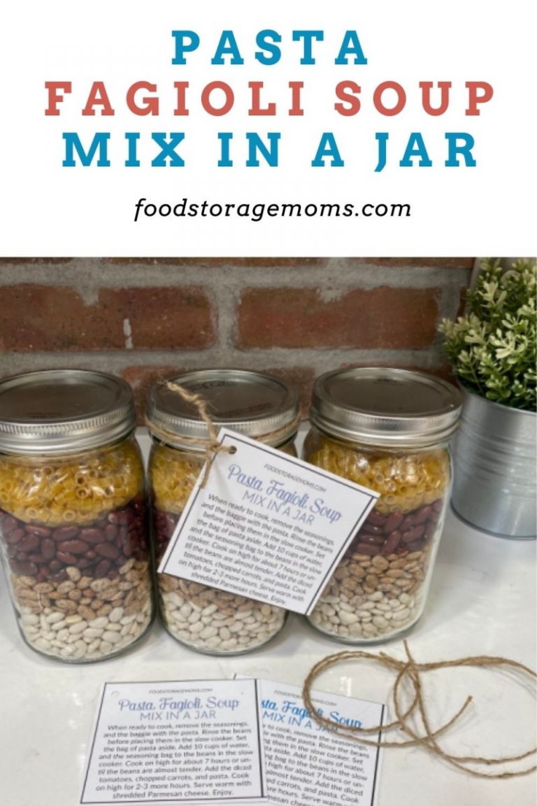 Pasta Fagioli Soup Mix in a Jar Food Storage Moms