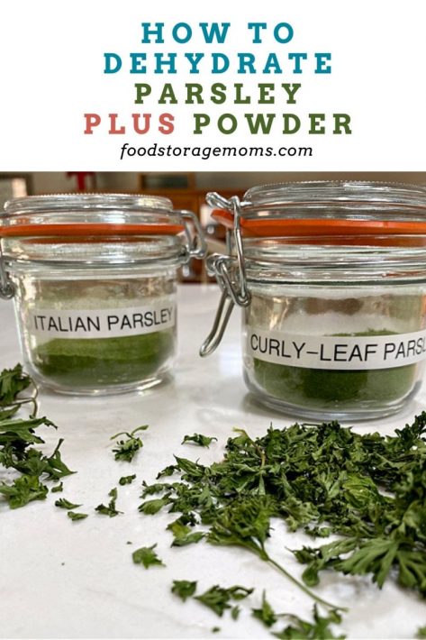 How To Dehydrate Parsley/Plus Powder