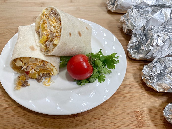 Breakfast Burritos in Foil