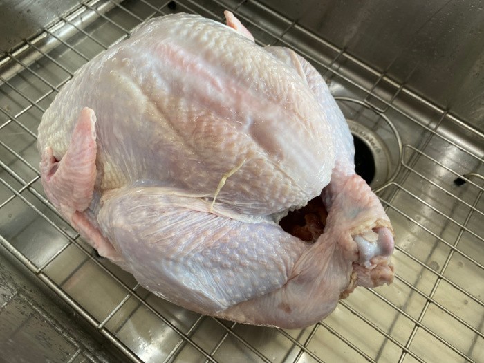 The neck of the turkey