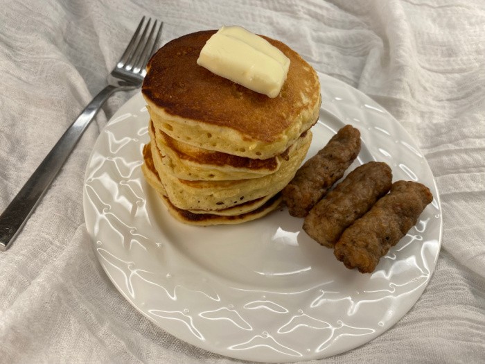 Eggnog Pancakes And Eggnog Syrup