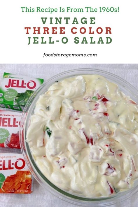 Vintage Three-Color Jell-O Salad