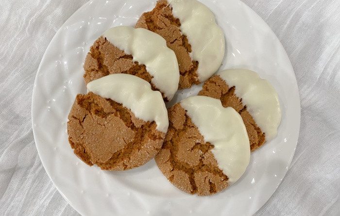 White Chocolate Dipped Gingersnaps