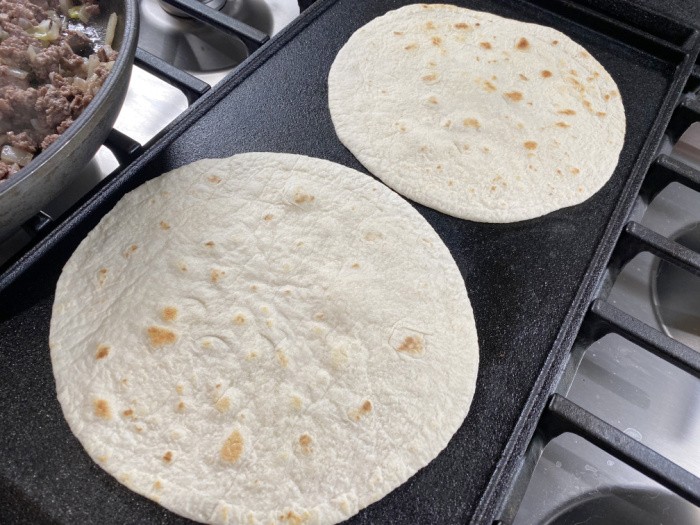 Cook the tortillas