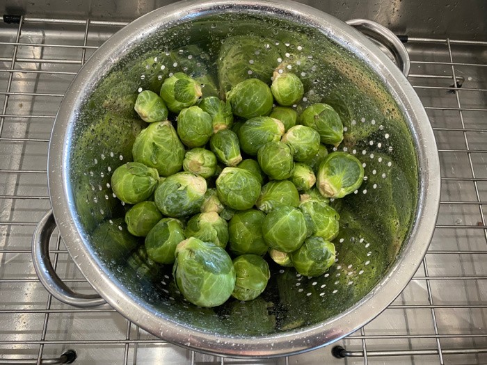 Wash the Brussels Sprouts
