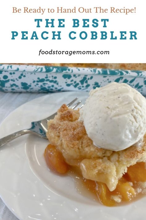 Peach Cobbler with Ice Cream