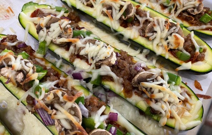 Finished Zucchini Boats