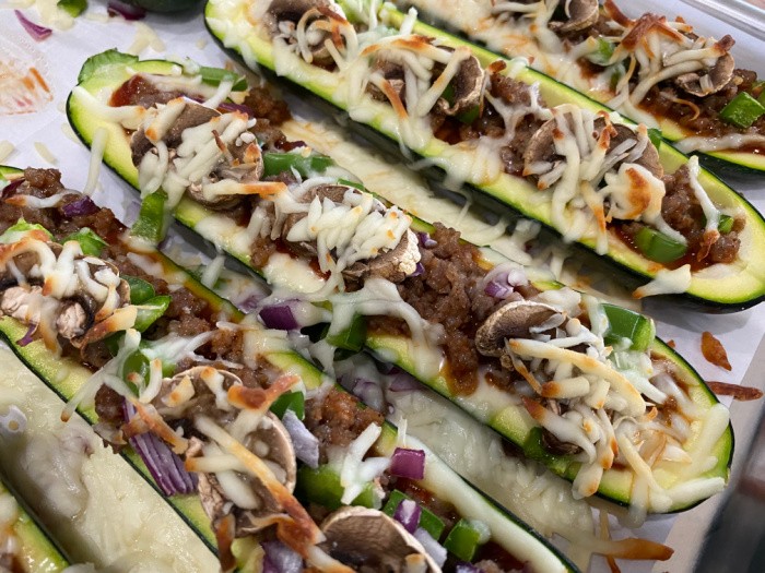 Zucchini Pizza Boats