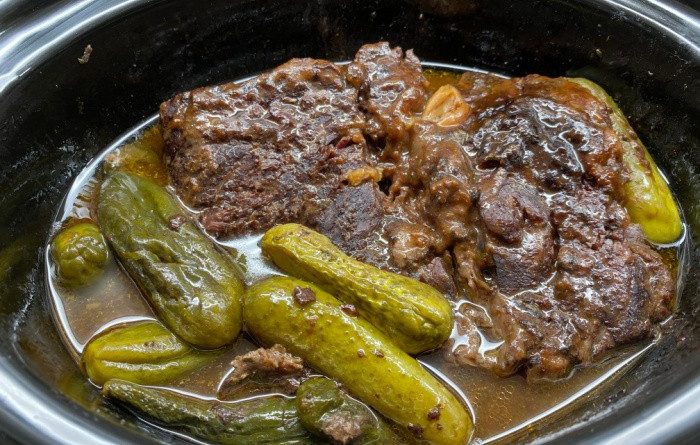 Slow Cooker Dill Pickle Pot Roast