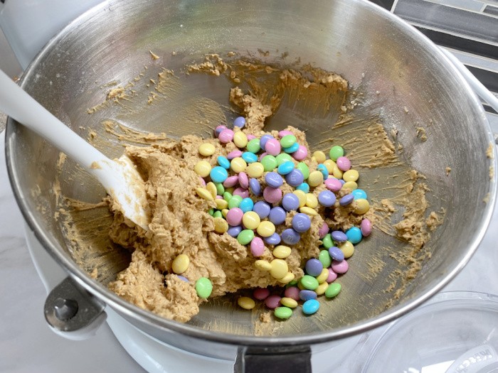 Add Flour and M and M's