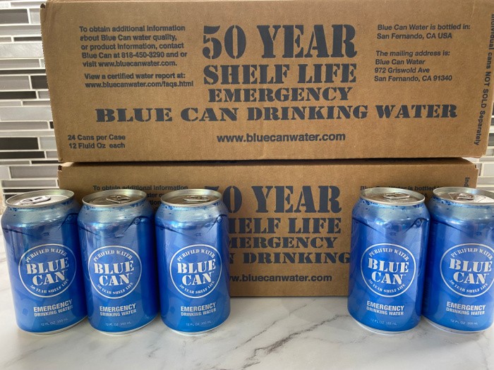 Blue Cans of Water