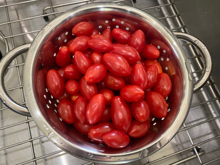 Rinse and Cut The Tomatoes