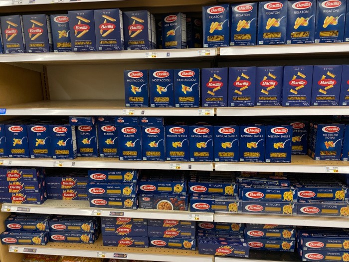 Pasta on Shelves