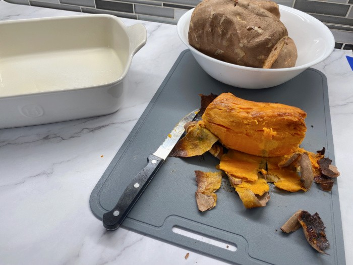 Peel the Sweet Potatoes