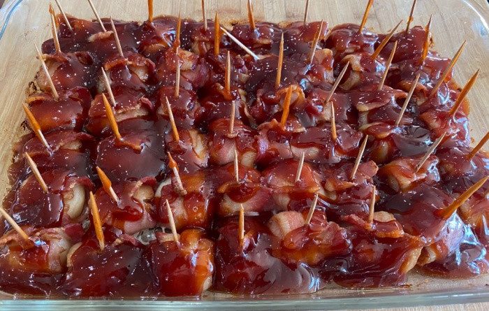 Bacon-Wrapped Water Chestnuts Appetizer