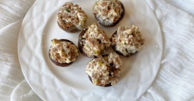 Stuffed Baked Sausage Mushrooms