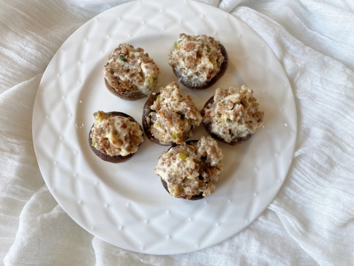 Stuffed Baked Sausage Mushrooms