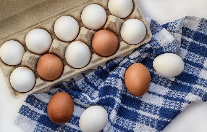 Brown and White Eggs
