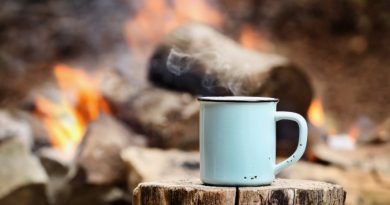 Hot Drink on Log