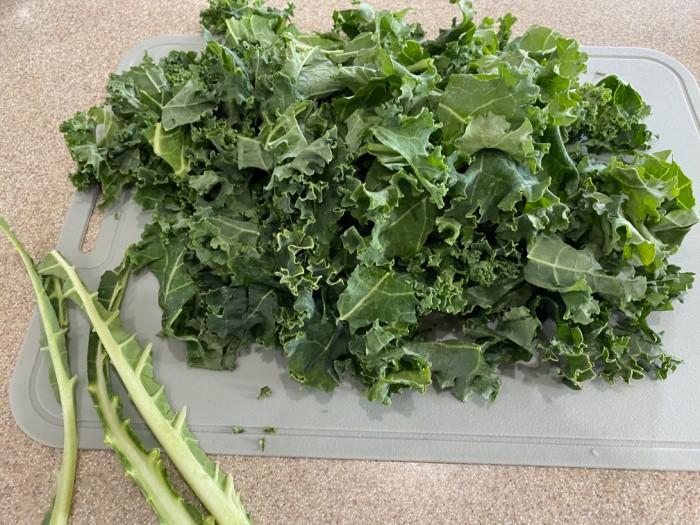 Wash Kale and Remove Stems
