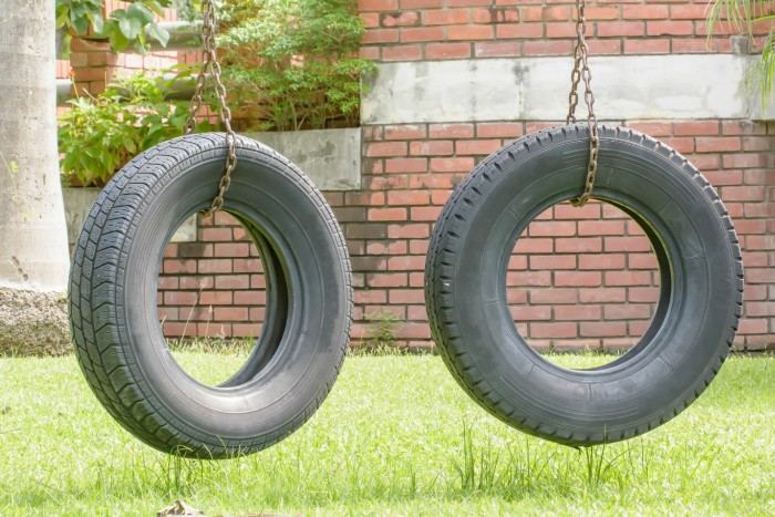 Tire Swings made from Old Tires