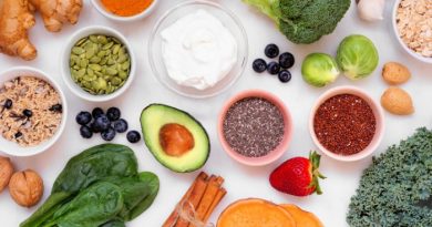 Healthy Food On Marble Countertop