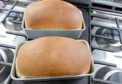 Homemade Bread On The Stove Cooling
