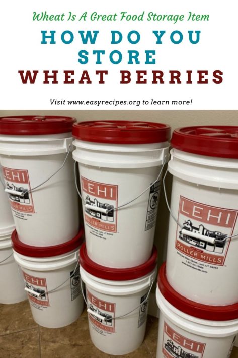 Lehi Mills Wheat in Buckets