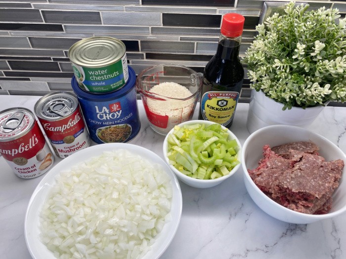 Chow Mein Ground Beef Ingredients