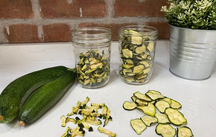 Dehydrated Zucchini Chunks and Chips