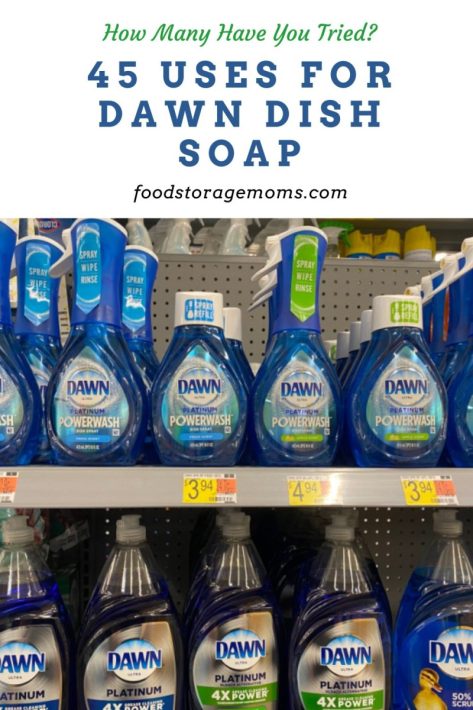 Bottles of Dawn Liquid Soap