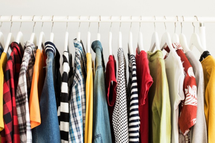 Clothes Hanging On Rack