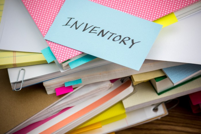 Inventory Showing Stacks of Paper